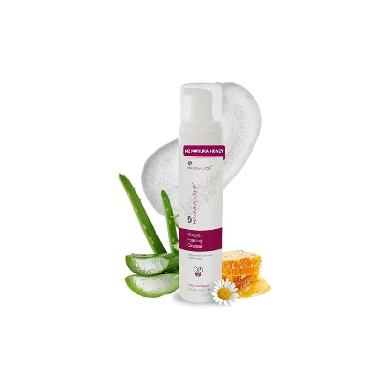 Manuka Lane Limpiador Espumoso Con Aloe Vera, Extracto De Hoja