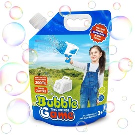 Bombble 0.2 Litre Concentrated Bubble Liquid (up to 2 Litres) Mixture of Bubbles for Electronic Bubble Machine/Bubble Gun, Bubble Solution, Refill Liquid