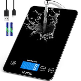 KOIOS Food Scale, 33lb/15kg Digital Kitchen Scale Weight in Grams and Ounces for Cooking Baking, 1g/0.1oz Precise Graduation, Batteries and Type-C Cha