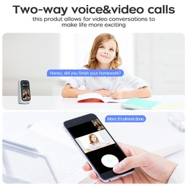 JOOAN 5G WiFi Security Camera Indoor with Screen 2K 360° PTZ Surveillance Camera Plug-in Home IP Camera for Baby Elderly SD Card Cloud Storage Motion Detection Auto Tracking 2 Way Audio Color Night