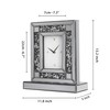 SHYFOY Luxury Crystal-Embedded Mirrored Table Clock, Elegant Decorative Clock with