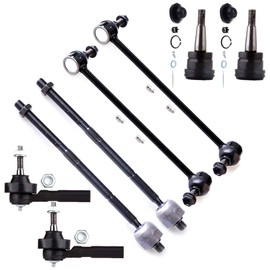 SCITOO 8pcs Suspension Kit 2 Lower Ball Joint 2 Sway Bar 2 Inner 2 Outer Tie Rod End Fit For Chrysler Town Country Voyager For Dodge Grand Caravan 2001 2002 2003 2004 2005 2006 2007 K7399 K7258