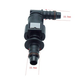 CDQBWKJGFJ 9.89 mm Fuel Line Quick Release Connector to Hose ID 8 mm 5/16" SAE Nylon Barb Elbow 90 Degree Fitting