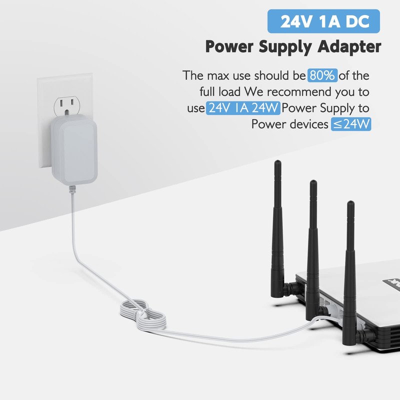Govvep 24V 1A 0.5A Switching Power Supply Adapter Wall Charger