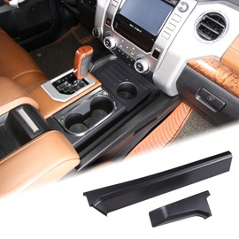 Aunginsy Central Control Gear Box Side Panel Cover Trim Compatible with Toyota Tundra 2014-2021 Inner Center Console Gear Shift Box Side Panel Moulding Side Trim Strip Protect Cover Decor Accessories