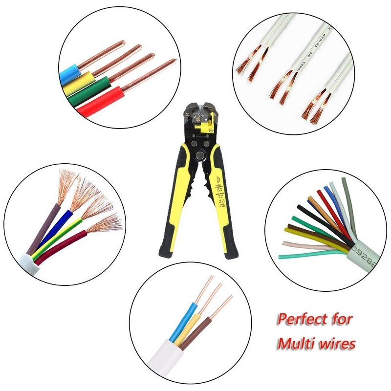 ValueHall Wire Stripper Plier, Self-Adjusting Automatic Wire Stripper Multifunctional Cable