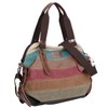 Eshow Damen Canvas Handtasche Schultertasche Umhängetasche groß mit Handgriff für