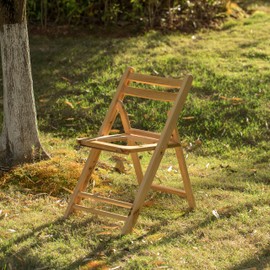 PLAYBERG Wooden Folding Portable Toilet Seat for Camping and Hiking with Backrest