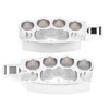 Motorcycle Front Footpegs Pedal CNC Aluminum Footrest Universal Modified AccessorySilver