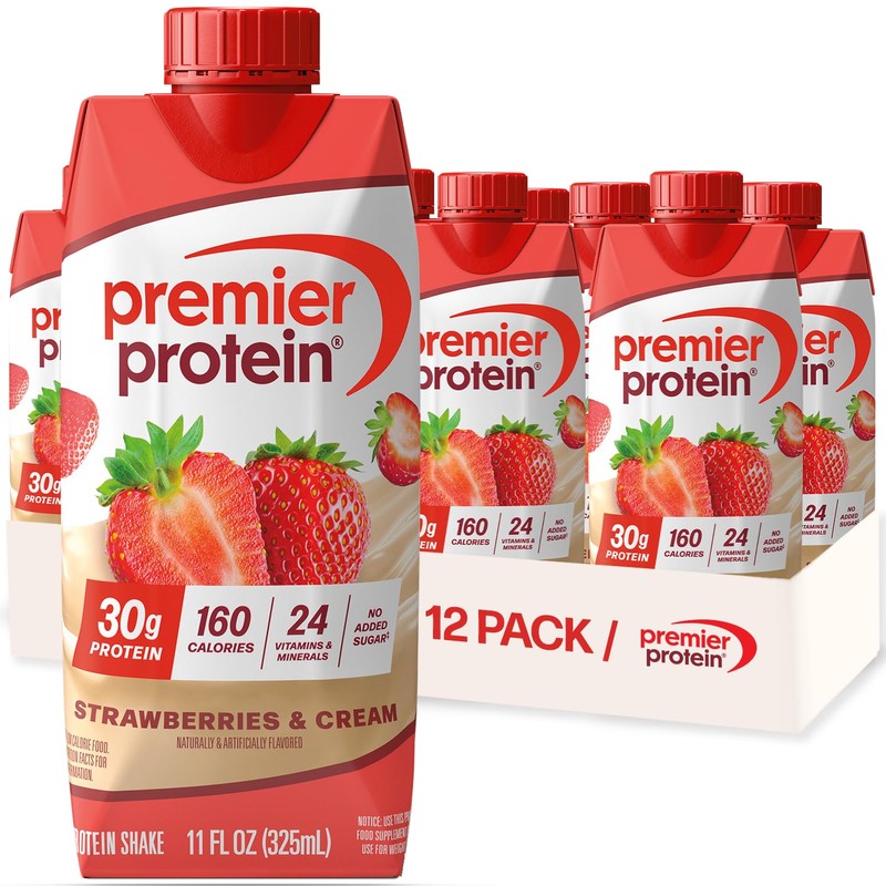 Premier Protein Shake, Strawberries & Cream, 30g Protein, No Added