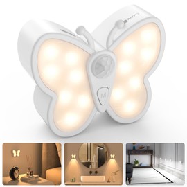 SIBI LIGHTING Nachtlicht mit Bewegungsmelder, LED Nachtlichter Dimmbar mit 3 Farbmodi, USB Wiederaufladbar Nachtlampe für Flur, Treppe, Toilette, Bad, Kinderzimmer