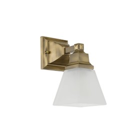 Livex Lighting 1031-01 Mission 1-Light Bath Light, Antique Brass