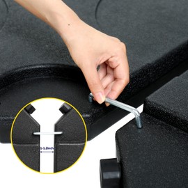 iPower 176LB Cantilever Offset Patio Umbrella Base Capacity Heavy-Duty Square Stand Plate Fill Spouts with Water or Sand, Black