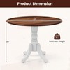 COSTWAY Round Dining Table for 4, 40 inch Kitchen Table