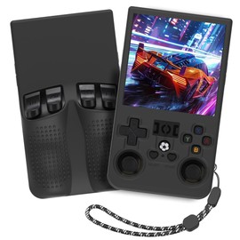 Silicone Case for R36MAX, Anti-Slip, Shock Proof, Soft Protective Case for R36MAX Handheld Game Console with Lanyard - Black