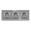 CNBINGO Schuko Socket with Claws - Triple Wall Socket with