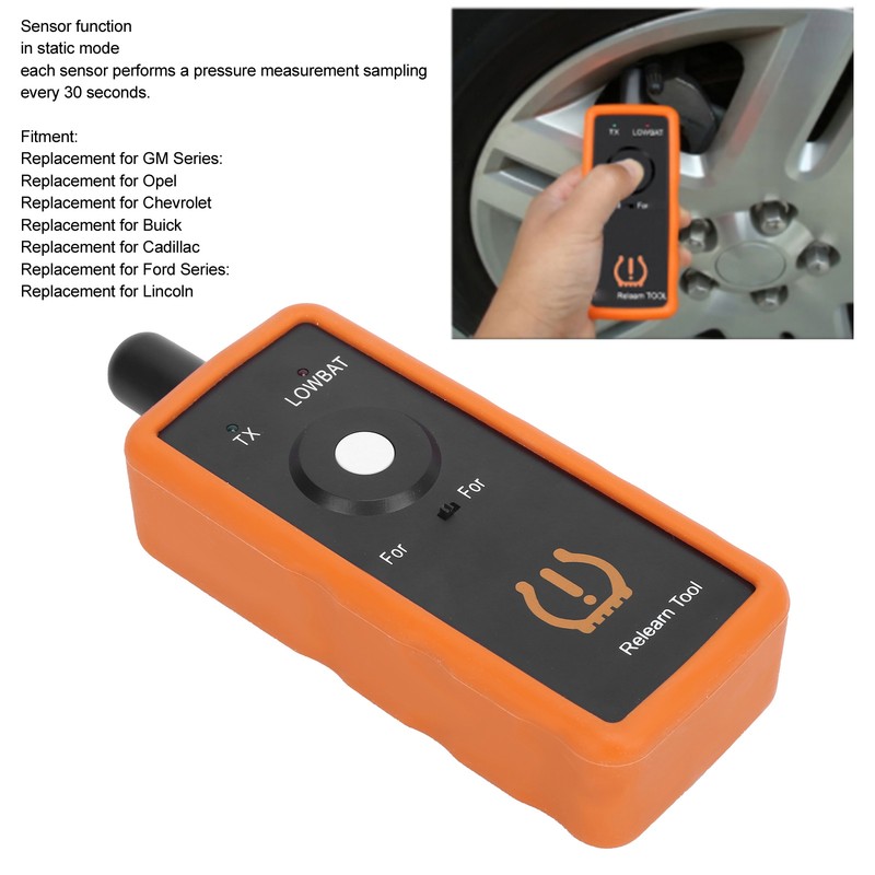 TPMS Relearn Tire Pressure Monitor Sensor Reset Device Tool Replacement