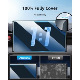 LANGBEAN Screen Protector for 2025 2024 Toyota Tacoma, 14 in Anti-Fingerprint Tempered Glass Protective Film for Toyota Tacoma Limited/Trailhunter/TRD Pro/Limited i-FORCE MAX
