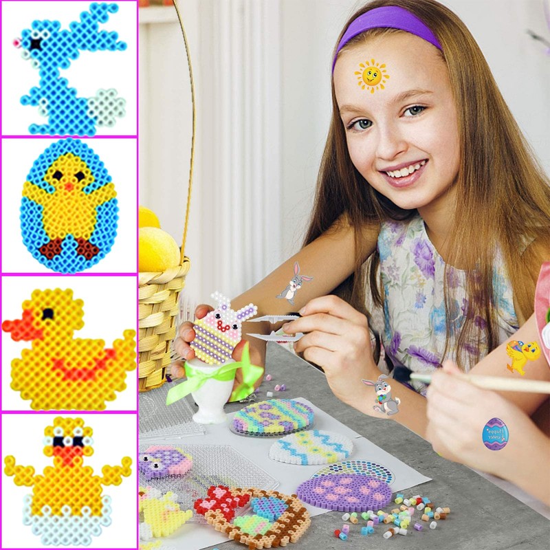 3057 Pieces Ironing Beads Easter, Ironing Beads Plates Set with