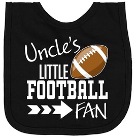 inktastic Uncle's Little Football Fan Newborn Bib Black 31b37