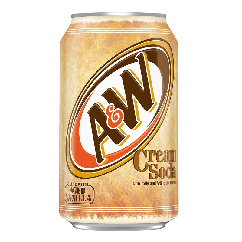 A&W Cream Soda, Made With Aged Vanilla, 12 Fl Oz