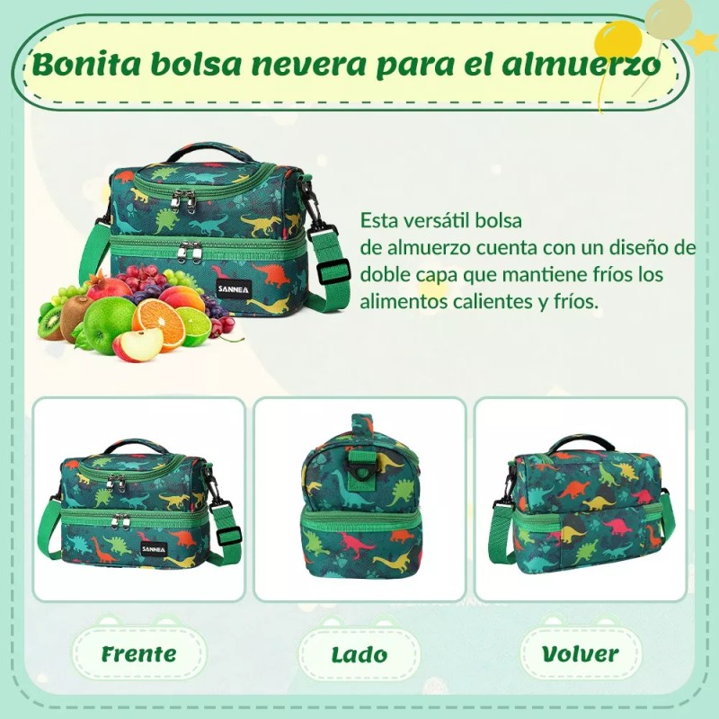 Retolit Lonchera Termica Bolsa Almuerzo Capacidad Portátil Niño Nina