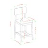Walker Edison 2-Piece Minimalist Solid Wood Counter Stool, Set of