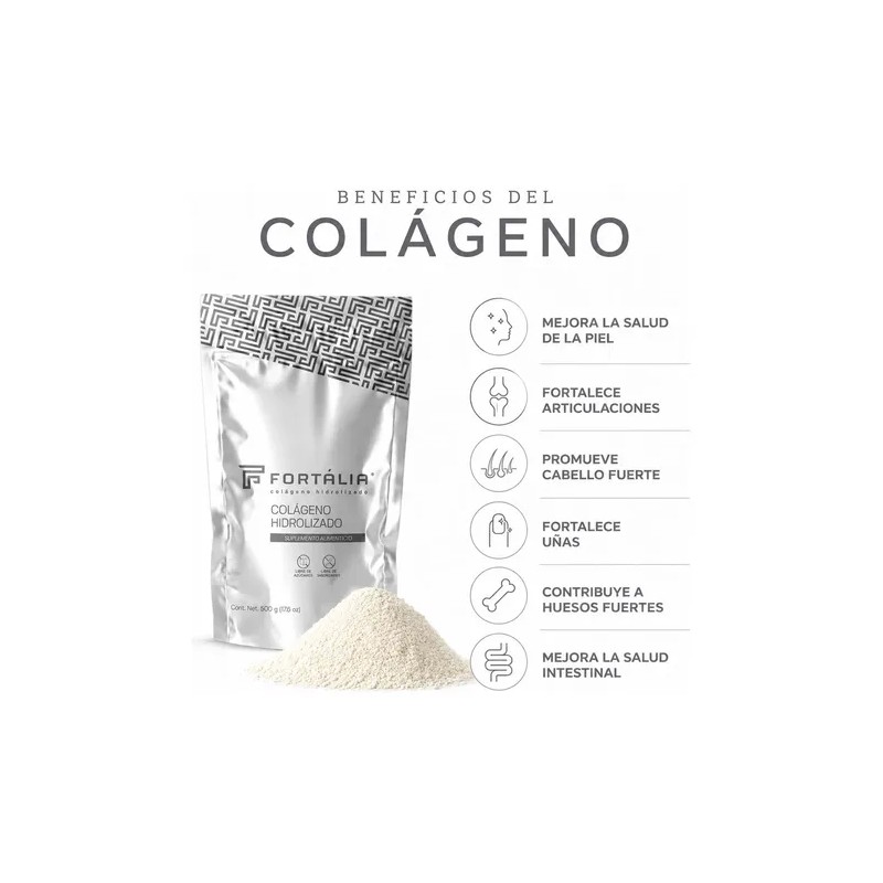 Colágeno Hidrolizado Fortalia Suplemento 100% Puro S/ Gluten