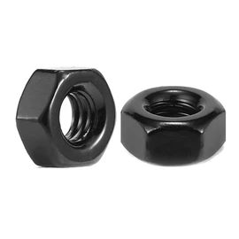 M8 x 1.25mm Hex Nuts 50Pcs 304 Stainless Steel 18-8, Full Thread, Hex Drive, Black Oxide by SG TZH