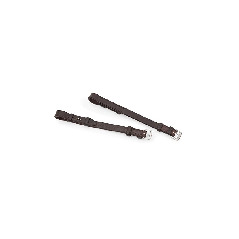 Shires Blenheim Bridle Cheek Pieces with Hook Studs-Black Full 3/4"