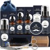 Kit de Cuidado de Barba 12 en 1 para Hombres de BSOON, Tijeras, Peine, Cepillo, Regalos para Papá, Novio, Esposo (2024-nuevo estilo)