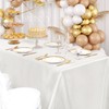 Horbaunal Ivory Satin Tablecloth 54 x 54 Inches Square Table
