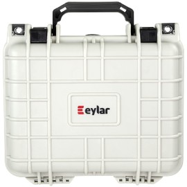 Eylar Small 10.62" Gear, Equipment, Hard Camera Case Waterproof with Foam TSA Standards (White)