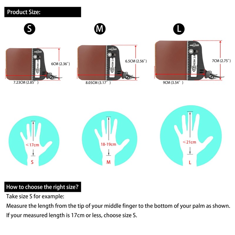 limaity Archery Finger Tab Finger Guard Protector Saver LH/RH for