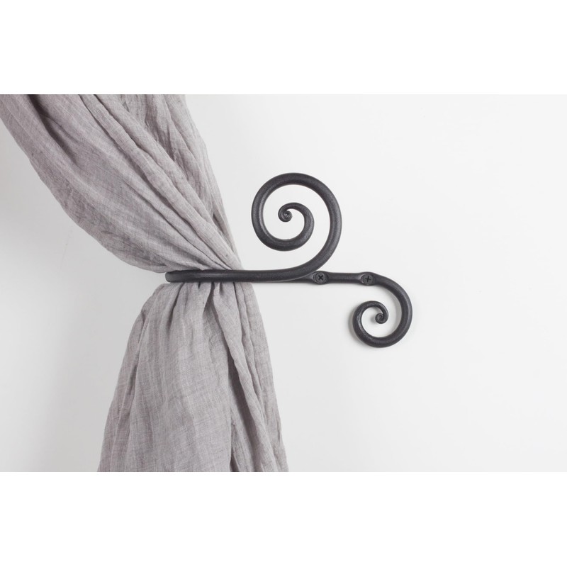 RTZEN Decorative Metal Curtain Tiebacks - Farmhouse Wrought Iron Curtain
