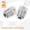 sourcing map 2pcs Stainless Steel Pipe Fitting 1/8" NPT Female
