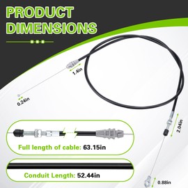 54530-VH7-000 Lawn Mower Brake Cable, Roto-Stop Cable Compatible with Honda HRX217 HRX217K1 HMA HXA HRX217K2 HMAA HXAA HRX217K3 HRX217K4 HRX217K5 HYAA HZAA,Replacement Part for Honda Lawn Mower Cable
