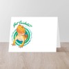 CafePress Bearded Dragon Got Crickets 4 Matte Folded Greeting Card