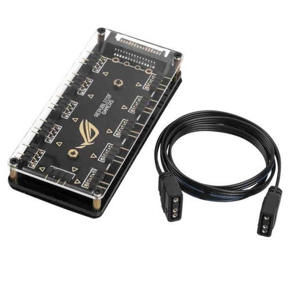 Unbranded 5V 3-Pin RGB 10 Hub Splitter SATA Power 3pin