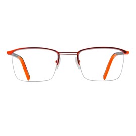ProEyes Attitude 3, Progressive Blue Light Blocking Readers, 0 Strength on Top Lens, Lightweight, Flexible, Durable (Orange, 2.25, multiplier_x)