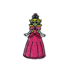Princess Cartoon Peach 2.28 Inch Tall Embroidered Iron On Patch