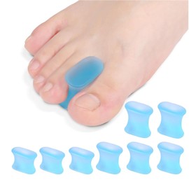 Toe Supporter, Pinching Between the Bunions, Easy to Put On and Take off, Washable, Unisex, Set of 12 (Blue)