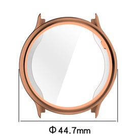 TPU Case Compatible for Garmin Vivoactive 6 Protective Case Screen Protector Shell Cover Compatible Smartwatch Accessory (Silver/Light Gold)