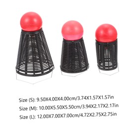 KICHOUSE 3Pcs Badminton Shape Bait Thrower Fishing Feeders Durable Fishing Accessories for Tackle Enthusiasts and Lure Storage
