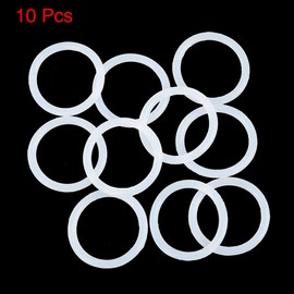 X AUTOHAUX Silicone O-Rings, 34mm OD 27mm ID 3.5mm Width VMQ Seal Gasket for Compressor Valves Pipe Repair, White, Pack of 10
