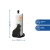 WENKO Kitchen Roll Holder with Cat Black, Height 30 CM