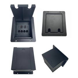 ProCraft Floor Box, Punched for 4 "D" XLR and Loaded with 1 AC Duplex Receptacle
