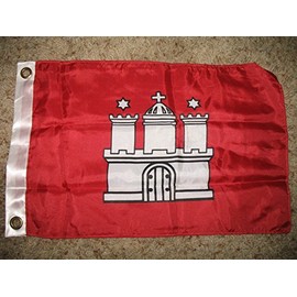 German Germany Hamburg 12X18 Boat Flag Indoor/Outdoor