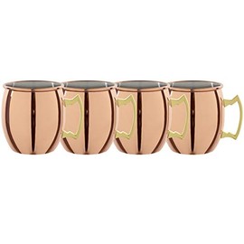 Mini Moscow Mule Jigger 60 ml SS-304 Inner Copper Look with Inner Scale 10-20-40 ml Pack of 4