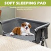 Bedside Cosleeper Pet Dog Bed, Raised Dogs Bed 27''-32'' Adjustable